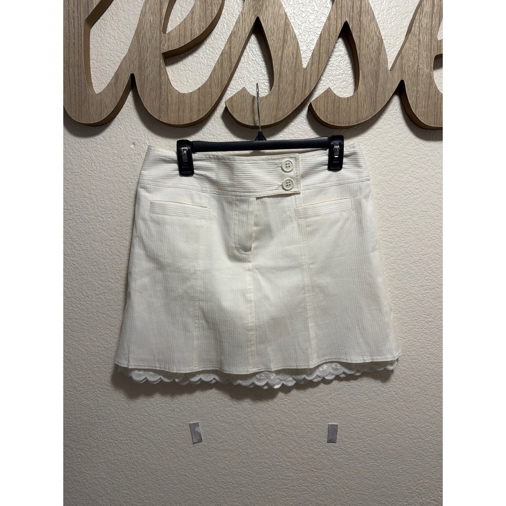 Nanette Lepore Size 10 White Skirt